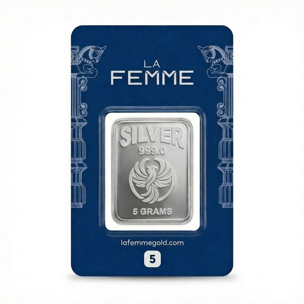 فروش اینترنتی شمش نقره 5 گرمی