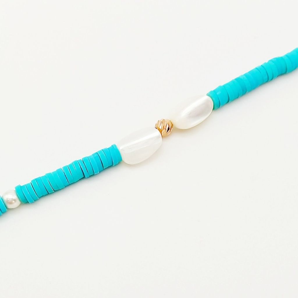 خرید انلاین دستبند آبی صدفی