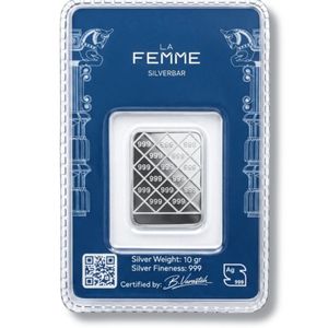 خرید انلاین شمش نقره خالص 10 گرمی Lafemme