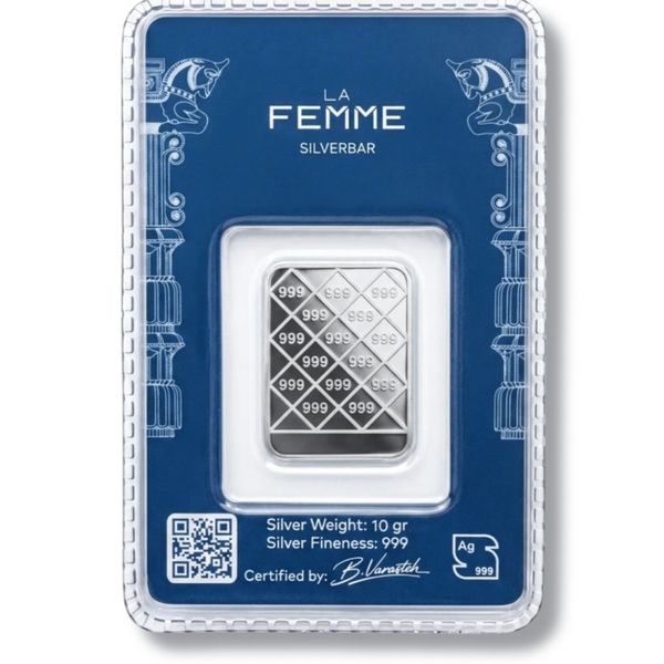 شمش نقره خالص 10 گرمی Lafemme