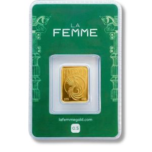 شمش طلا نیم گرمی 24 عیار Lafemme