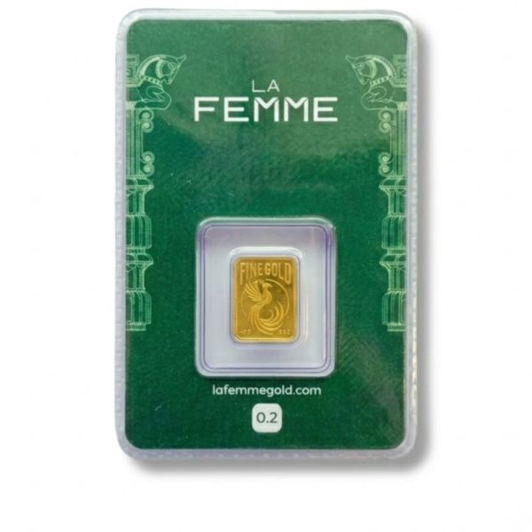 شمش طلا 200 سوتی24 عیار Lafemme