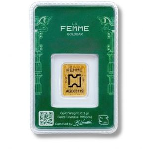 فروش اینترنتی شمش طلا 300 سوتی24 عیار Lafemme