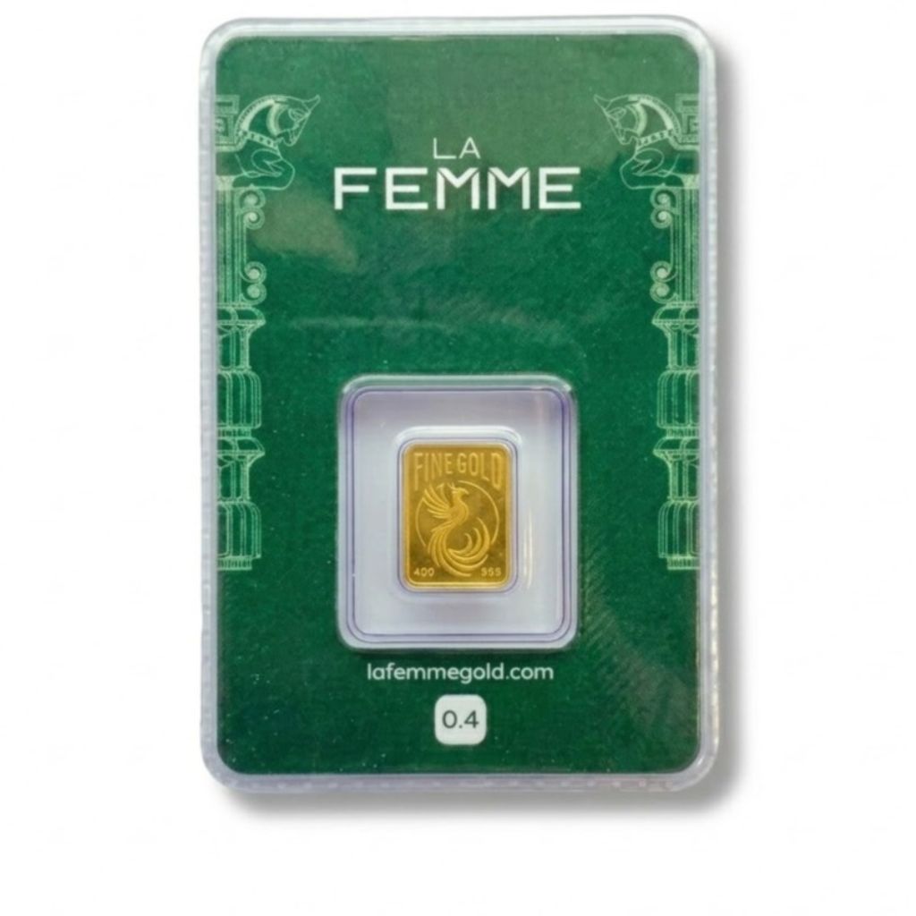 قیمت شمش طلا 400 سوتی24 عیار Lafemme