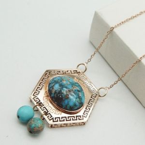 خرید آنلاین گردنبند فیروزه a7